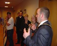 Mayor Alan Carson addresses members of ECDA