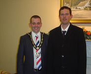 Mayor Alan Carson and Ian Todd