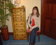 Committee Member, Pearl Conn, guards the door of the Mayor''s Parlour
